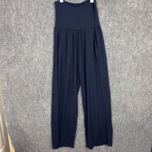 Quince Pants Womens Size M Navy French Terry Wide Leg